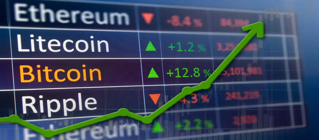 Kriptovaluta piaci kapitalizációs adatok.
