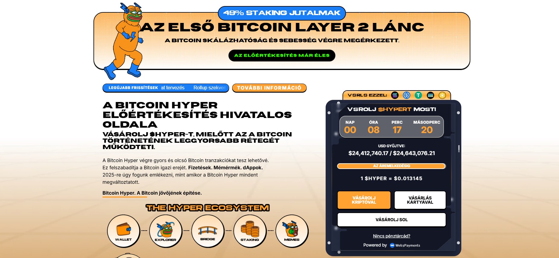 Bitcoin hyper előértékesítés
