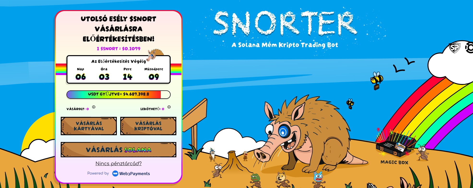 Snorter előértékesítés