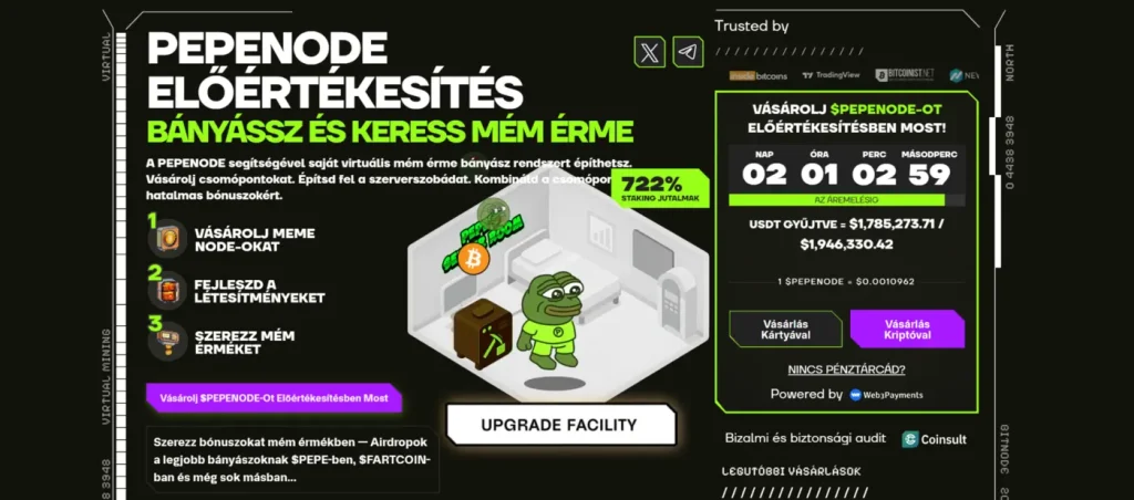 pepenode főoldala