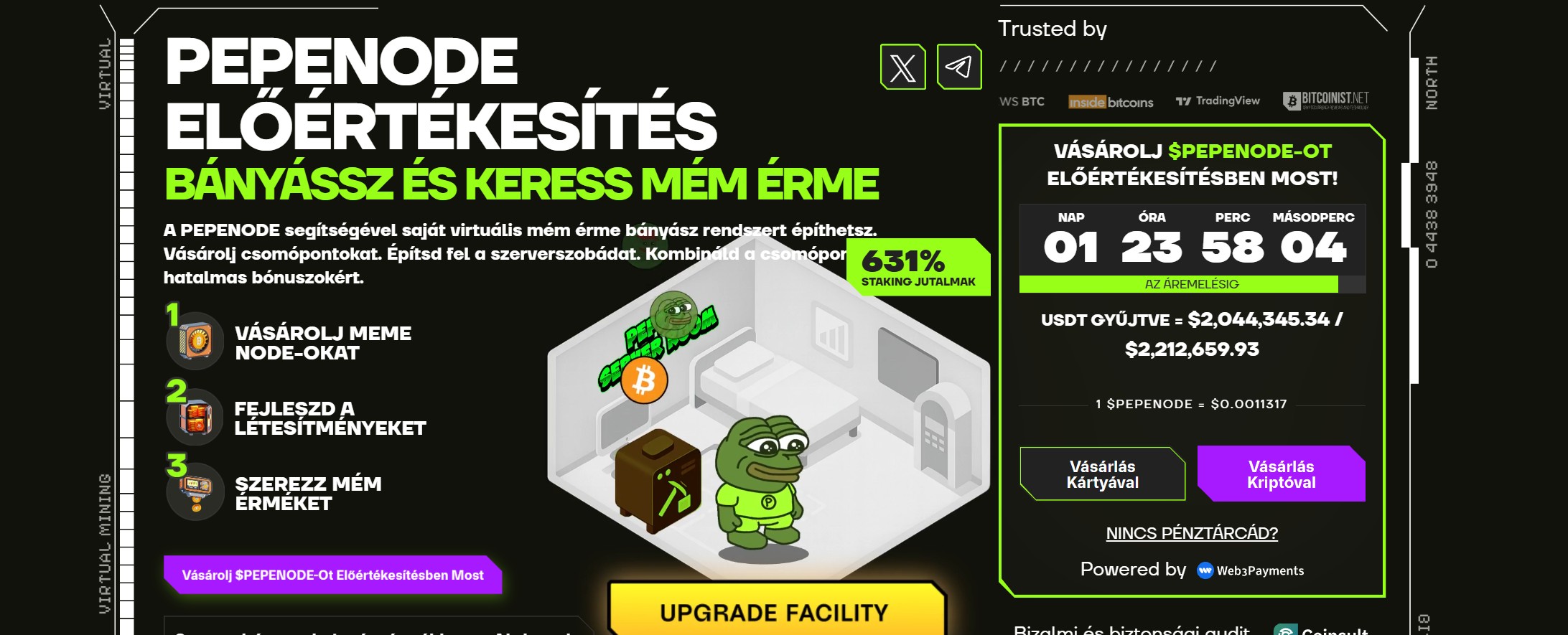 PEPENODE előértékesítés